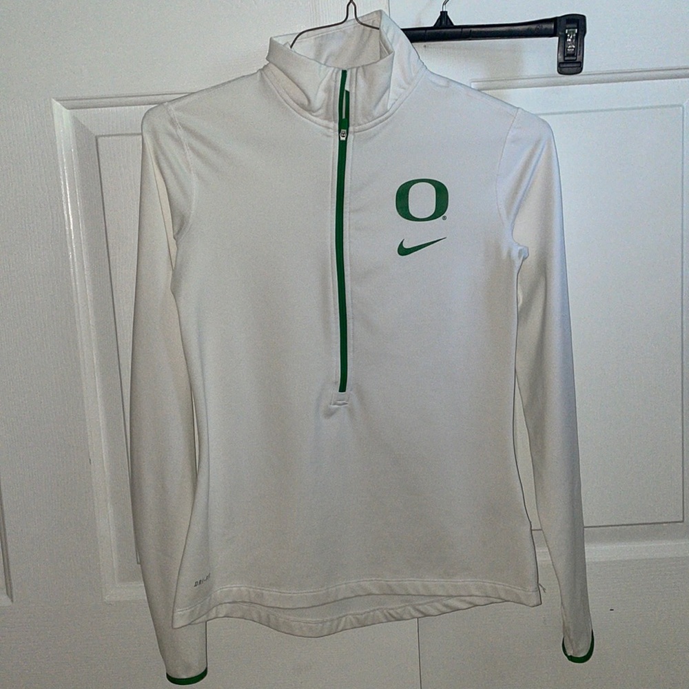 White Nike University of Oregon Half Zip
